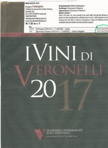 Guida Veronelli 2017 - Riconoscimento Podere Fedespina