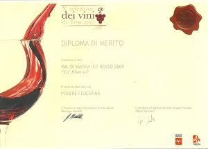 X Selezione Vini Toscana - Diploma Merito Ca Podere Fedespina